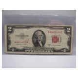 1953-B Series "666" Red Seal $2.00 Note