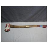 Vintage Axe With Denmark Flag Design