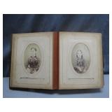 19th-Century CDV Album w/ 3 Tintypes