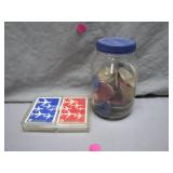 Poker Chips and Iberia Playing Cards Combo