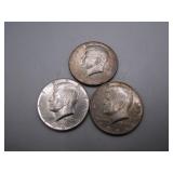 (3) 1996 Kennedy Half Dollars, 40% Silver