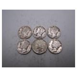 1940-45 Mercury Silver Dimes (D-Mints Included)
