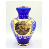 14" Vecchia Murano Cobalt Vase