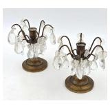 18th Century Style Crystal Candlesticks