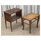 Mahogany and Maple Side Tables
