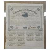 Unclipped Confederate $100 Bond w/ Coupons, 1863