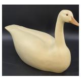 Cast Goose Decoy, Signed