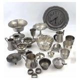 Collection Pewter Tableware and Clock