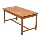 Beautiful Heart Pine Trestle Table