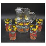 "Rainbow Bird" Pitcher Set