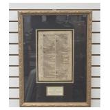 1715 Martin Luther Bible Leaf