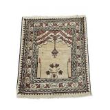 Persian Prayer Rug w/ Geometric Motifs