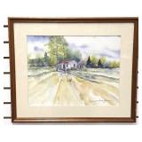 Watercolor of Carolina Cottage by Sandra Johnson
