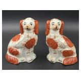 Pair Russet Staffordshire Spaniels