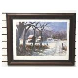 "Red Barns in Snow" by Bob Pittman