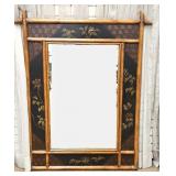 Hand Painted Mirror with Bamboo Frame