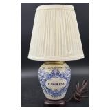 Williamsburg Delft "Carolina" Tobacco Jar Lamp