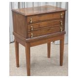 Mahogany Three Drawer Silver Chest