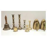 Brass Candleholders, Irons and Bell Group