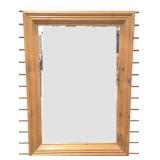 Heart Pine Architectural Beveled Mirror