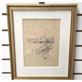 Whistler Etching Titled "Fulham"