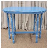 Painted Library Table with Spindle Legs