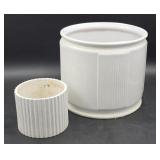 White Ceramic Planters
