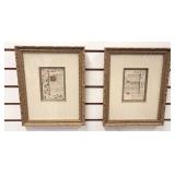 Hand-Painted French "Book of  Hours" Pair (1854)