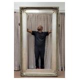 Large Life-Size Silver Leaf Frame w/ Ornate Corner
