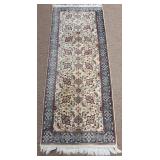 Naein Blue Wool Hand-Knotted Persian Rug
