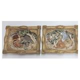 Cast Plaster Frames of Colonial Figures