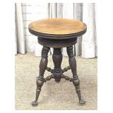 Victorian Piano Stool with Ball & Claw Feet