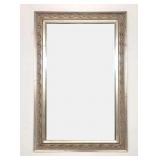 Large Silver Leaf Frame w/ Beveled Mirror