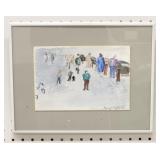 Watercolor "Herengracht Street" by Wanda Johnsrude