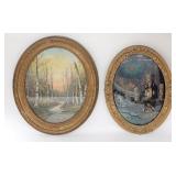 Gilt Convex Reverse Painting and Print