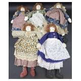 Collection of Calico Folk Art Angels