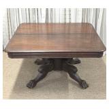 American Walnut Victorian Pedestal Dining Table