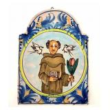 Fratantoni Italian Pottery St. Francis Plaque