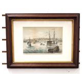 "New Amsterdam, 1667" (New York) Etching