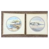 Pair Watercolor Landscapes by Grace Whitford