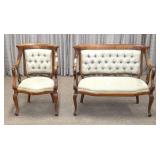 French Empire Style Chair and Settee