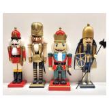 Four Wood Nutcracker Figures