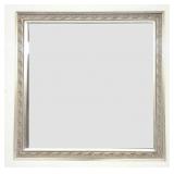 Large Silver Leaf Frame w/ Beveled Mirror