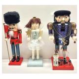 Three Wooden Nutcrackers