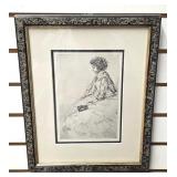 James McNeill Whistler Etching "Bibi Lalouette"