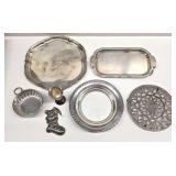 Sterling and Plate Serving Pieces