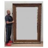 Life-Size Fruit  Beaded Gilt Beveled Mirror