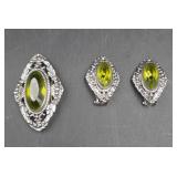 Whiting Davis Brooch & Earrings