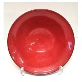13" Red Owen III Bowl in Red Glaze