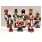 8 Wood Nutcrackers, Assorted Designs